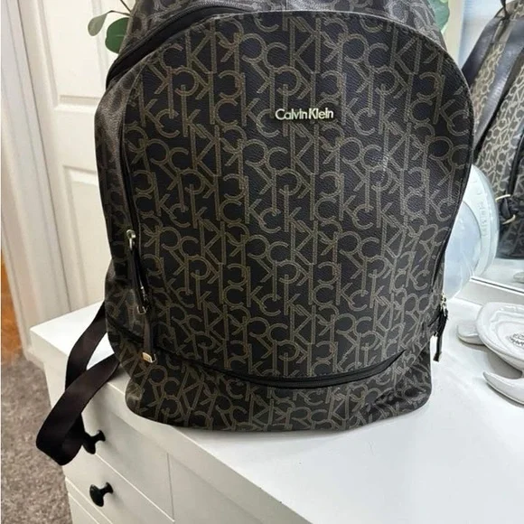 Calvin Klein | Bags | Calvin Klein Brown Backpack With  display picture 1